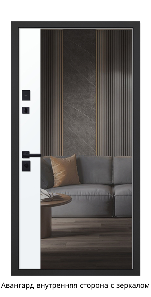 Стальная дверь "Авангард", с зеркалом — изображение 3