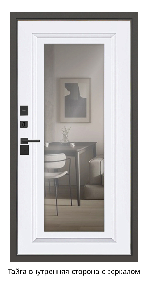 Стальная дверь Тайга с зеркалом (терморазрыв 3к) — изображение 3